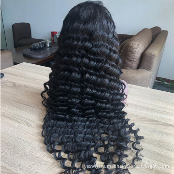 Yeswigs Cheap Hd Full Loose Deep Wave Lace Front Wig Raw Brazilian Virgin Human Hair Lace Closure Wig For Black Women Vendor